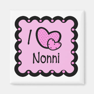 I Liebe Nonni Niedlicher T - Shirt Magnet
