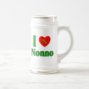 I Liebe Nonno (italienischer Großvater) Bierglas