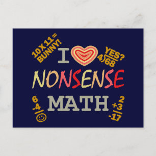 I Liebe Nonsense Mathematik Feiertagspostkarte