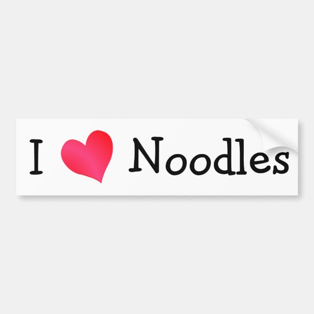 I Liebe Noodles Autoaufkleber (Vorne)