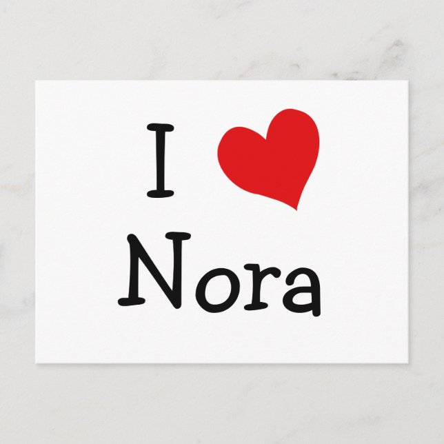 I Liebe Nora Postkarte (Vorderseite)