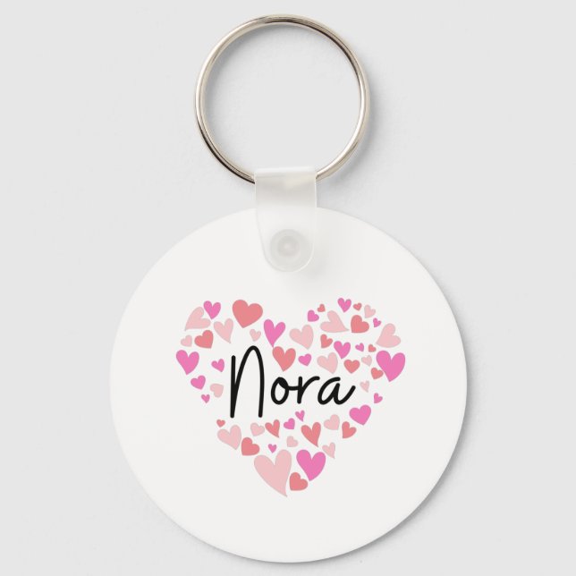 I Liebe Nora Schlüsselanhänger (Vorderseite)