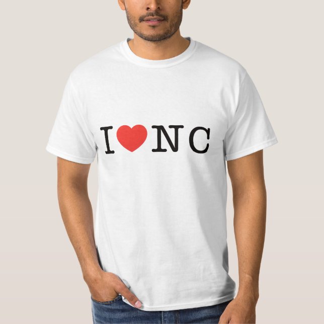 I LIEBE Nord-Carolina T-Shirt (Vorderseite)