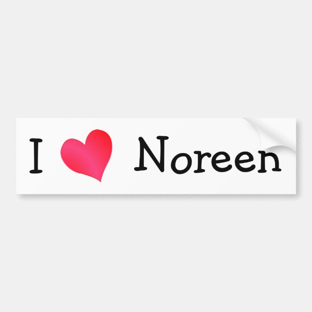 I Liebe Noreen Autoaufkleber (Vorne)