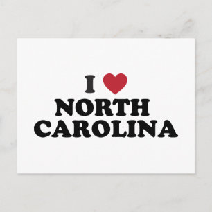 I Liebe North Carolina Postkarte