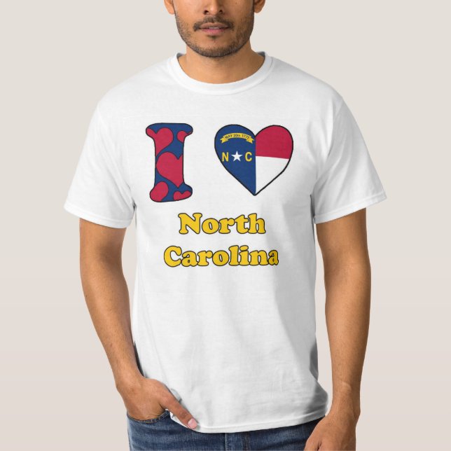 I Liebe North Carolina T-Shirt (Vorderseite)