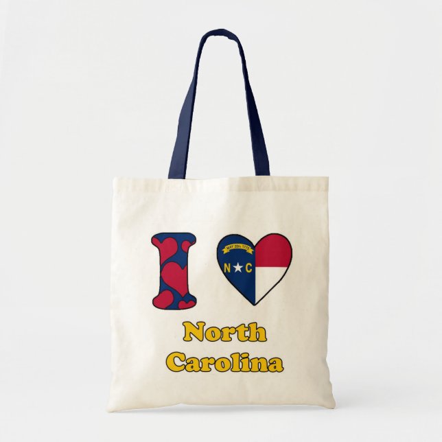 I Liebe North Carolina Tragetasche (Vorne)