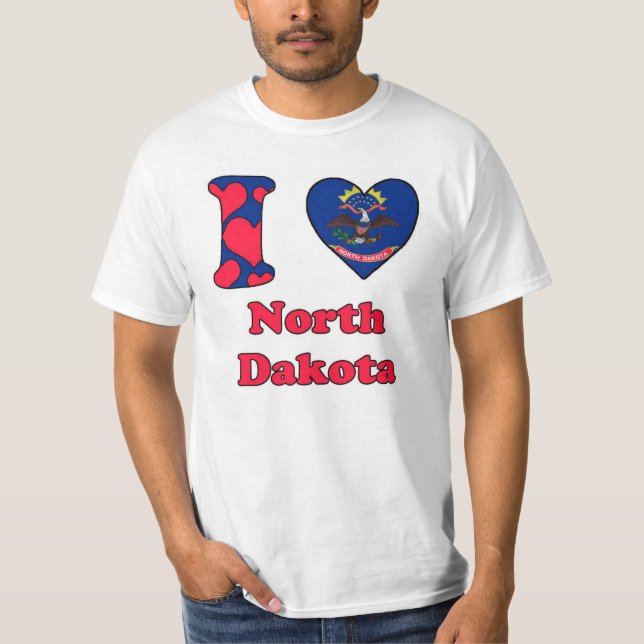 I Liebe North Dakota T-Shirt (Vorderseite)