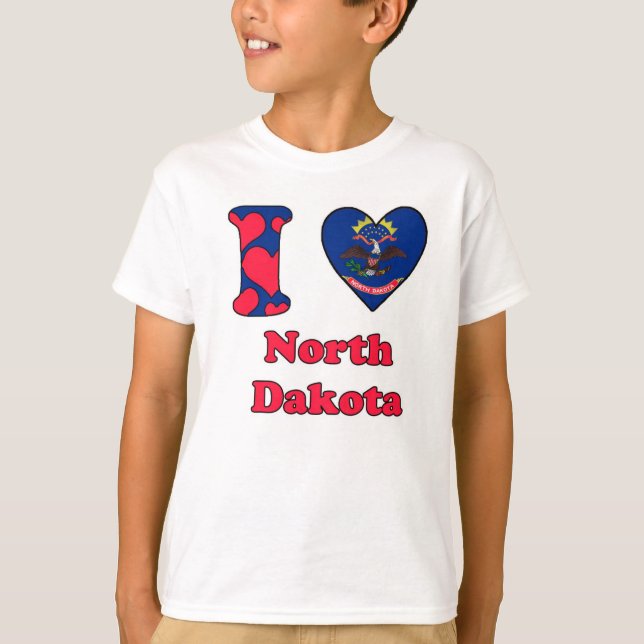 I Liebe North Dakota T-Shirt (Vorderseite)