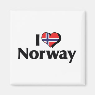 I Liebe Norwegen Flagge Magnet