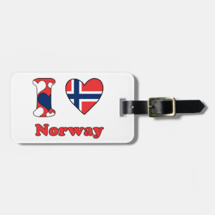 I Liebe Norwegen Gepäckanhänger