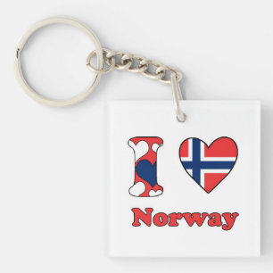 I Liebe Norwegen Schlüsselanhänger