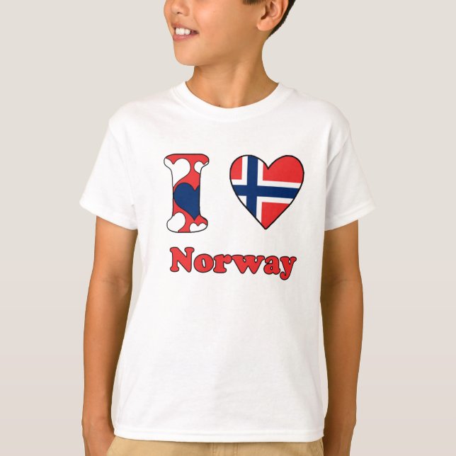 I Liebe Norwegen T-Shirt (Vorderseite)