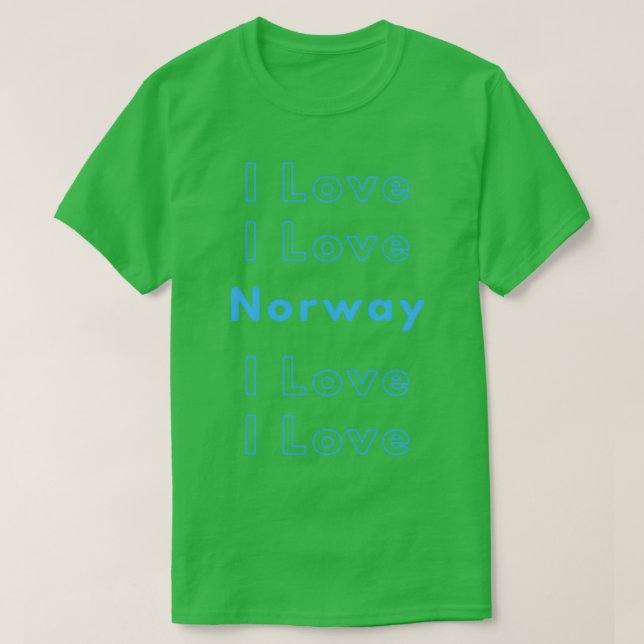 I Liebe Norwegen T-Shirt (Design vorne)