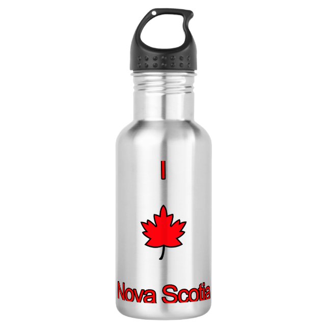 I Liebe Nova Scotia Edelstahlflasche (Vorderseite)