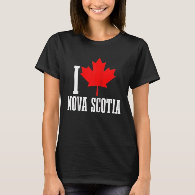 I Liebe Nova Scotia Maple Leaf Kanada Kanadische F T-Shirt (Vorderseite)