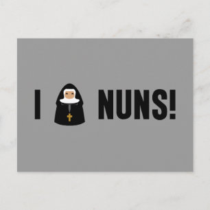 I Liebe Nuns Postkarte