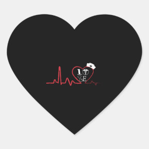 I Liebe Nurse Funny Medical Assistant Beruf Herz-Aufkleber