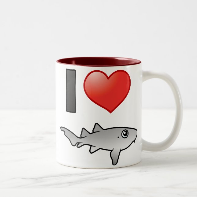 I Liebe Nurse Sharks Zweifarbige Tasse (Rechts)