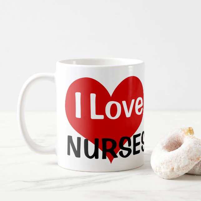I Liebe Nurses Kaffeetasse (Mit Donut)