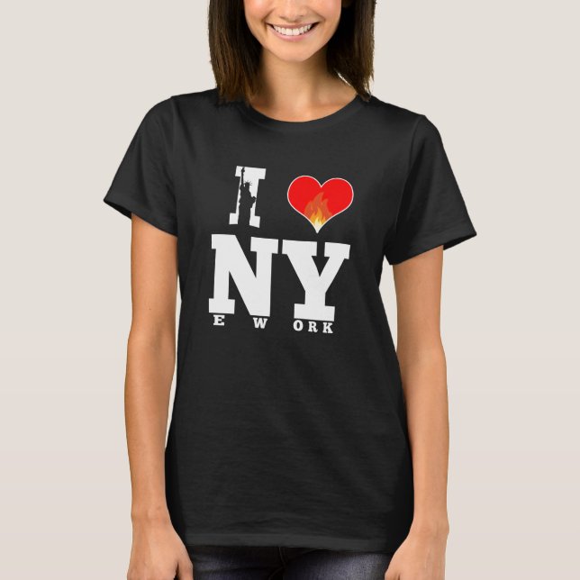 I Liebe NY I Liebe New York-New York Lover T-Shirt (Vorderseite)