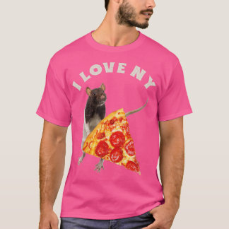 I Liebe NY Pizza and Mouse Lover Pizza Rats Funny T-Shirt