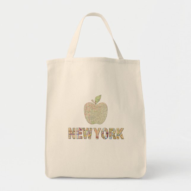 I Liebe Ny T Shirts New York City Map Big Apple Tragetasche (Vorne)