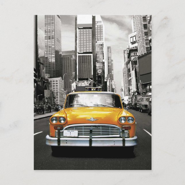 I Liebe NYC - New York Taxi Postkarte (Vorderseite)
