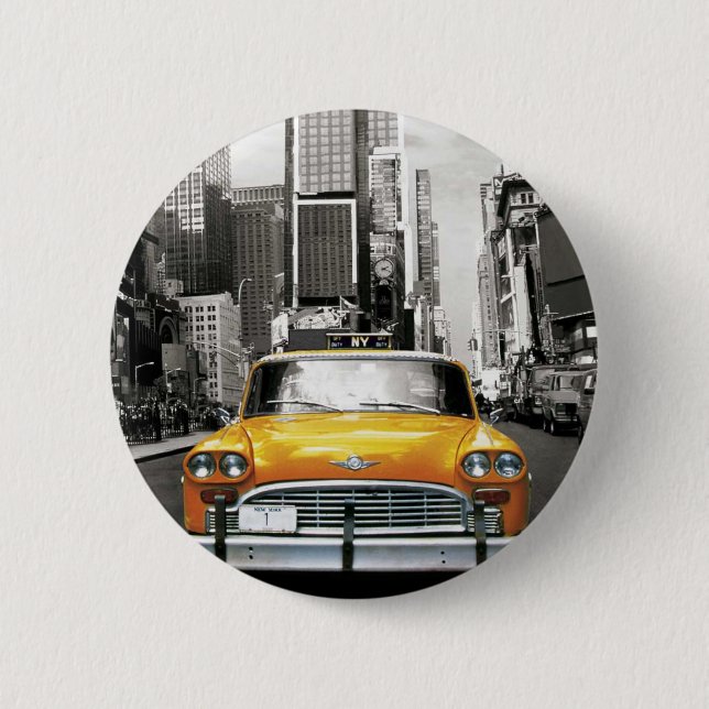 I Liebe NYC - New- Yorktaxi Button (Vorderseite)