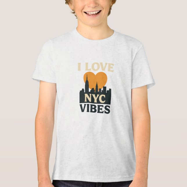 I Liebe NYC Vibes Tri-Blend Shirt (Vorderseite)