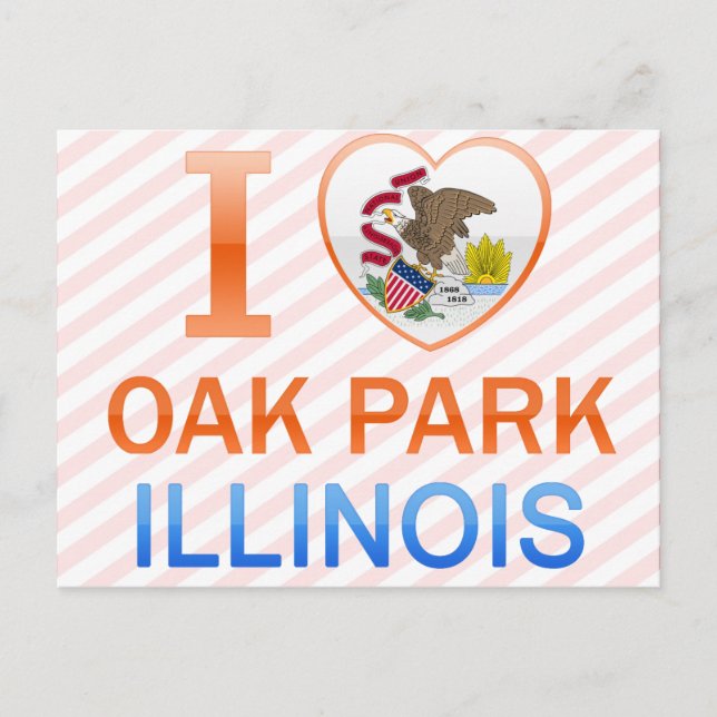 I Liebe Oak Park, IL Postkarte (Vorderseite)