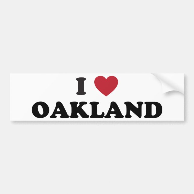 I Liebe Oakland Kalifornien Autoaufkleber (Vorne)