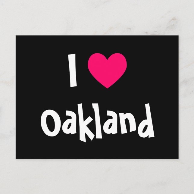I Liebe Oakland Postkarte (Vorderseite)