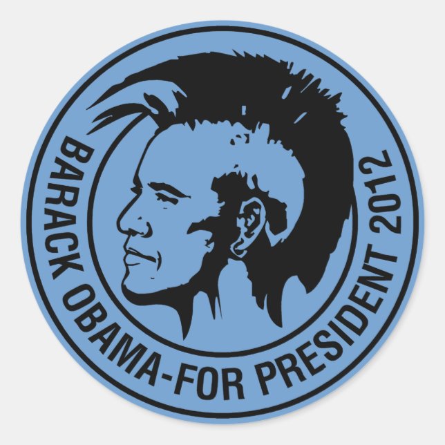 I Liebe Obama 2012 Runder Aufkleber (Vorderseite)