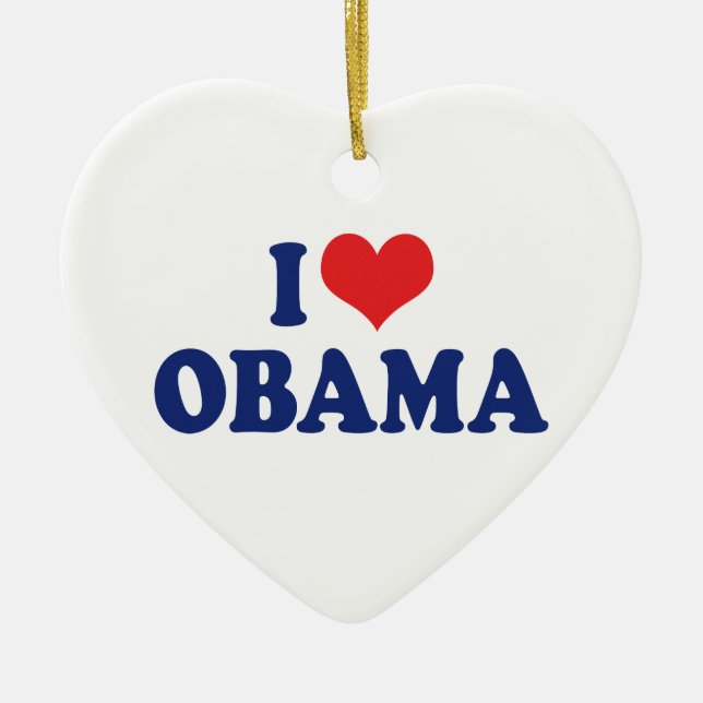 I Liebe Obama Ornament (Vorne)