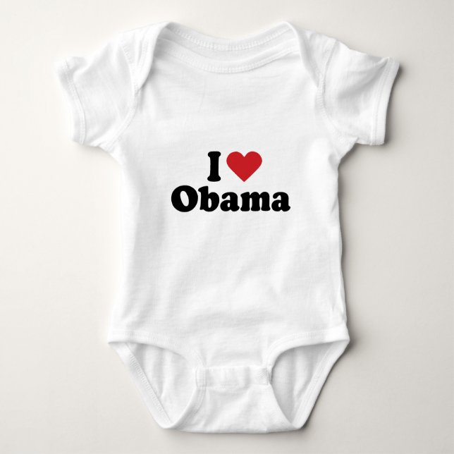 I LIEBE OBAMA - - .PNG BABY STRAMPLER (Vorderseite)