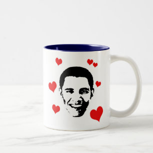I Liebe Obama Zweifarbige Tasse