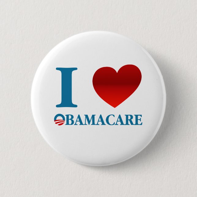 I Liebe Obamacare Button (Vorderseite)