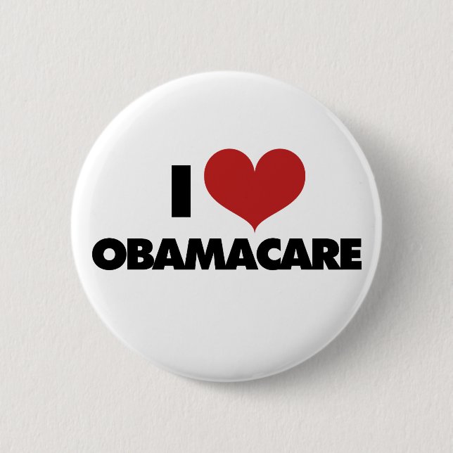 I Liebe Obamacare Button (Vorderseite)