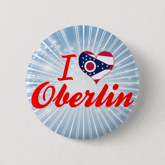 I Liebe Oberlin, Ohio Button (Vorderseite)