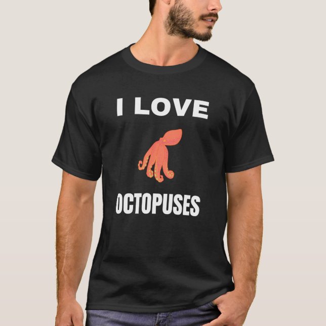 I Liebe Octopus T-Shirt (Vorderseite)