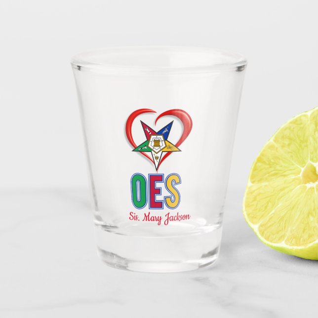 I Liebe OES Schnapsglas (Vorderseite)