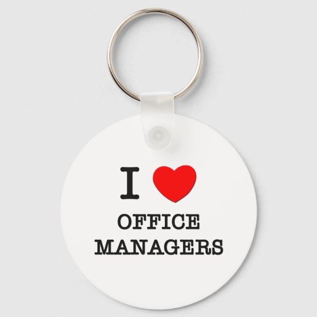 I Liebe Office Manager Schlüsselanhänger (Vorderseite)