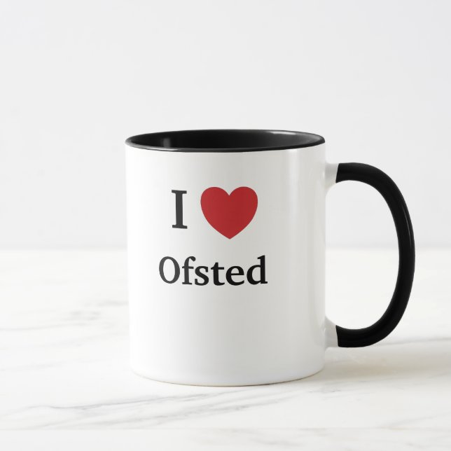 I Liebe Ofsted - BRITISCHE unterrichtende Tasse (Rechts)