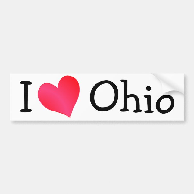 I Liebe Ohio Autoaufkleber (Vorne)