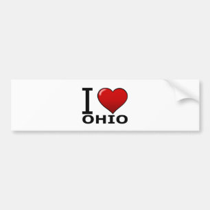 I LIEBE OHIO AUTOAUFKLEBER