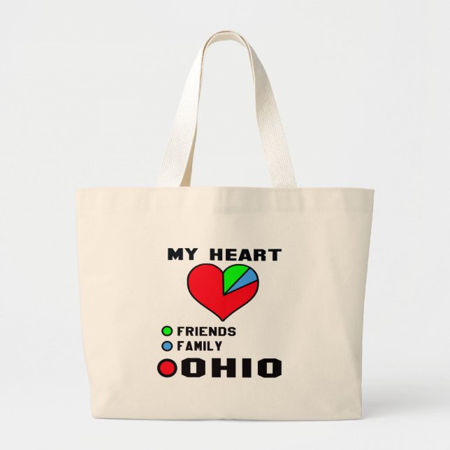 I Liebe Ohio Jumbo Stoffbeutel (Vorne)