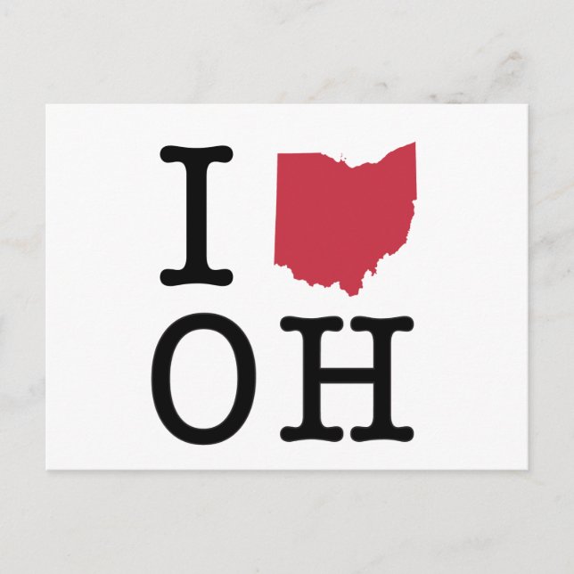 I Liebe Ohio Postkarte (Vorderseite)
