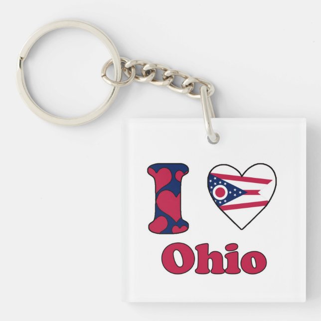 I Liebe Ohio Schlüsselanhänger (Vorderseite)