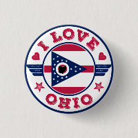 I Liebe Ohio Staatsflagge und Karte